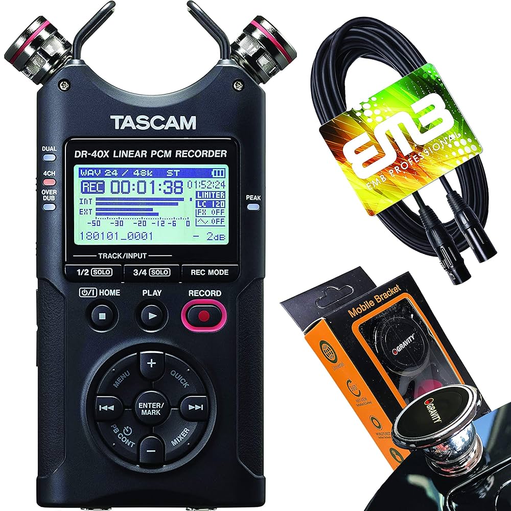 TASCAM DR-40X 4トラックレコーダー Tascam DR-40X 4-Channel / 4-Track Portable Audio Recorder